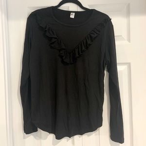 The Kindred Clothing Co Black Ruffled Shirt